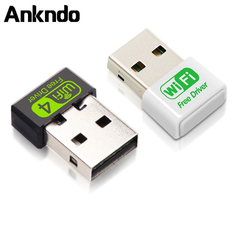 Ankndo อะแดปเตอร์ Mini Usb Wi-Fi สําหรับ Pc Usb Ethernet Wifi Dongle 2.4G เสาอากาศเครือข่าย Wi Fi ตัวรับสัญญาณ (150Mbps)
