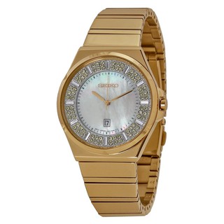 Seiko นาฬิกาข้อมือผู้หญิง รุ่น SXDG14 Matrix Analog Display Japanese Quartz Gold Watch