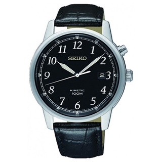 SEIKO นาฬิกาข้อมือผู้ชาย สายหนัง สีดำ รุ่น SKA781,SKA781P,SKA781P1