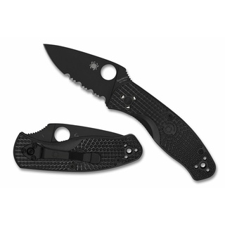 มีดพับ Spyderco Persistence Lightweight Black Combo Blade, Black FRN Handles (C136PSBBK)