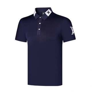 Anew 2022 ใหม่ เสื้อยืดโปโล แขนสั้น ลําลอง สไตล์เกาหลี สําหรับผู้ชาย เหมาะกับการเล่นกอล์ฟ 4656