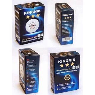 ลูกปิงปองเกรดแข่งขัน Kingnik , ITTF certified Premium 3 star 40+ poly table tennis ball 6 ลูก/กล่อง คุ้มค่าที่สุดในท้องต
