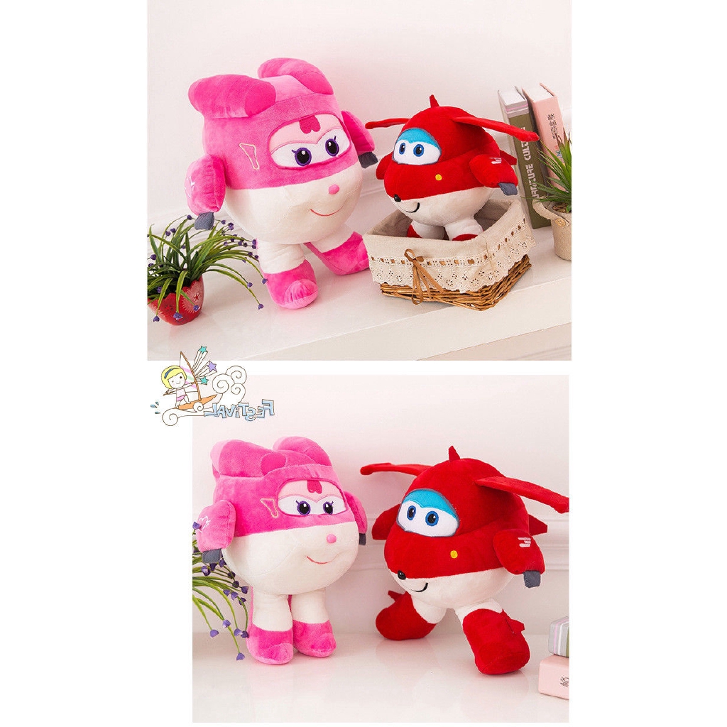 30//40//50 CM  Kids Super Wings TV Animation Gift Plush Soft Toy Doll Stuffed Toys