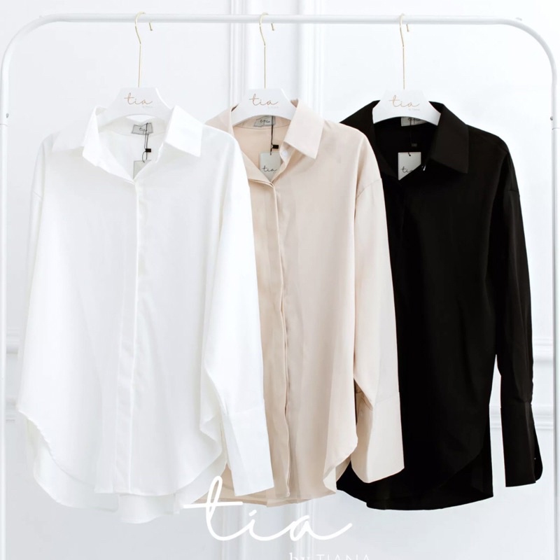 เสื้อเชิ้ต Oversize คอปกทรงเกาหลี แขนสวยมาก TIANA BRAND