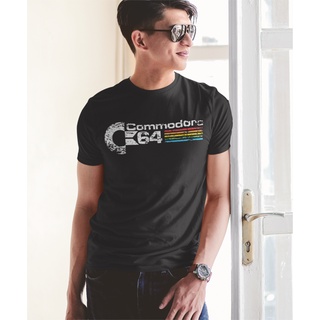 T-shirt  เสื้อยืดลําลอง แขนสั้น พิมพ์ลาย Commodore 64 Amiga Computer Geek Nerd สไตล์วินเทจ สําหรับผู้ชาย C64S-5XL