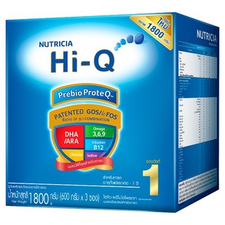 🔥แนะนำ!! ไฮคิว พรีไบโอโพรเทก นมผงดัดแปลงสำหรับทารก 600กรัม x 3 ซอง Hi-Q Prebio ProteQ Milk Powder 600g x 3pcs