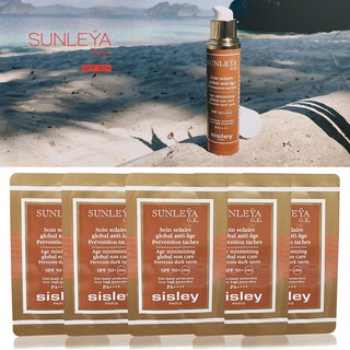 Sisley Sunleya G.E. Age minimizing global sun care SPF 50+ 2ml. สำหรับผู้มีผิวบอบบางไวต่อแสงแดด