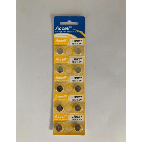 พร้อมส่ง> ถ่านกระดุม Accell LR927   จำหน่ายยก 1แผง มี 10ก้อน แท้ 💯%