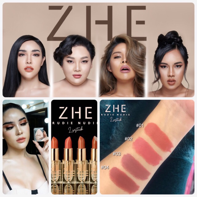 ZHE ลิป ZHE Cosmetics โทนนู้ดใช้ได้ทุกผิว! ZHE Lipsticks 💄