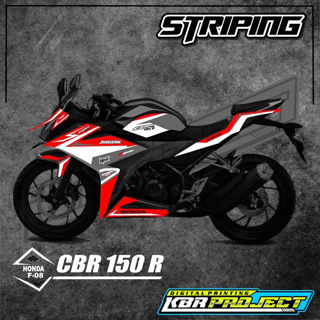 สติ๊กเกอร์ CB 150 R แถบ CB 150 R, สติ๊กเกอร์มอเตอร์ไซค์ HONDA, สติ๊กเกอร์ variation TRANSPARENT