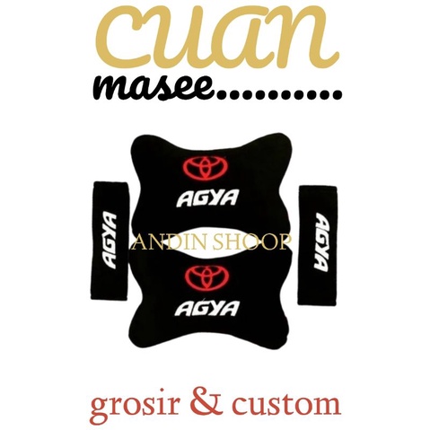 PILLOWS ONE SET TOYOTA AGYA BRAND Car PILLOWS + 2 ชิ้น SEATBELT PILLOWS