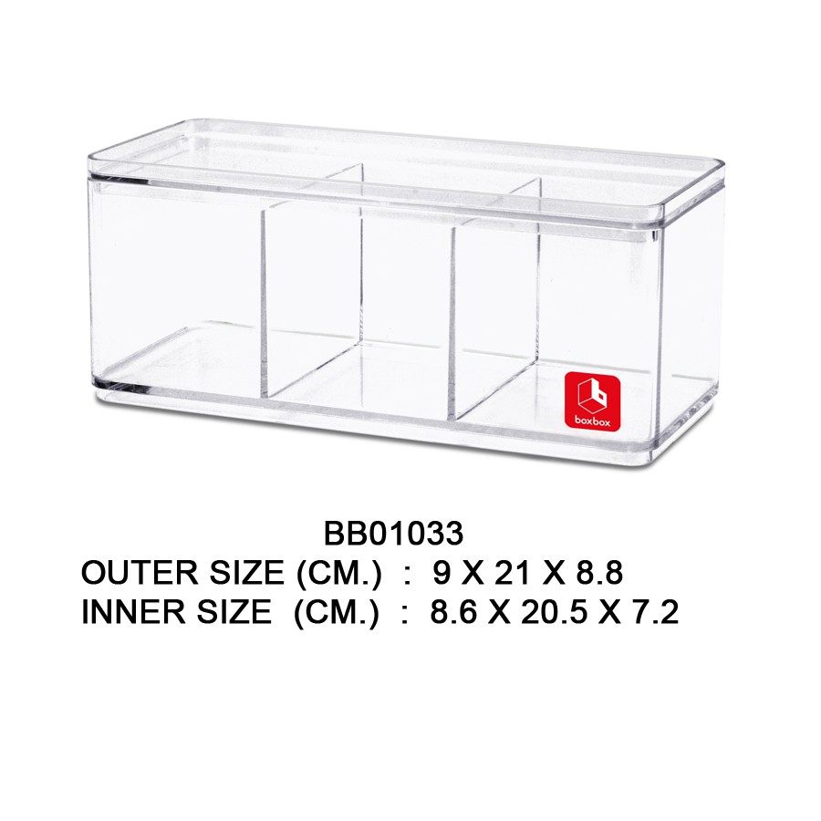 กล่องใส่โชว์โมเดล BOXBOX กล่องใสอเนกประสงค์ ขนาด 9 x 21 x 8.8 cm. ใส่
