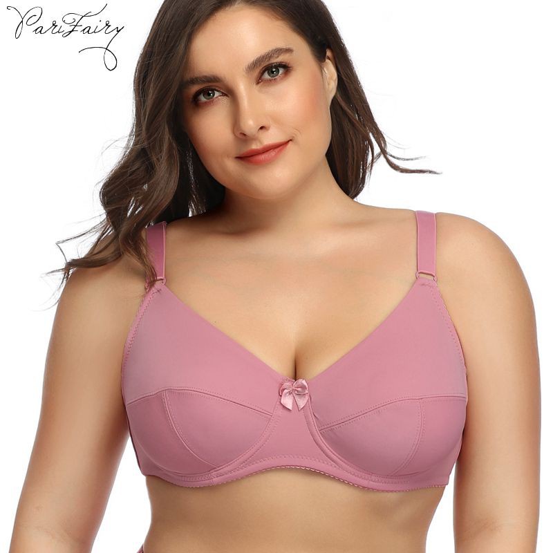 PARIFAIRY bra Cup E Non Cushion Bra Plus Size Full Cup bh bra 38E 40E 42E 44E 46E 48E-3981