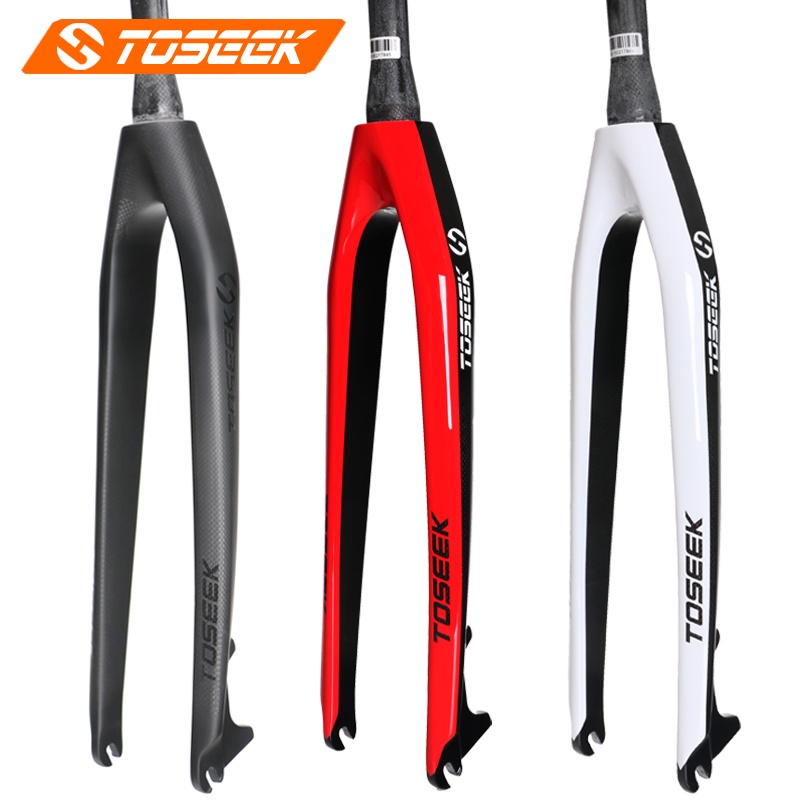 Toseek คาร์บอน Fibre Mountain จักรยานส้อมด้านหน้า 26 ER 27.5 ER 29 ER Tapered จักรยาน Hard ส้อมจักรย