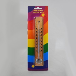 เทอร์โมมิเตอร์ไม้ ติดผนัง 7 นิ้ว (5 ชิ้น/ชุด) (Wooden Wall Thermometer 7 inch  5 pcs)