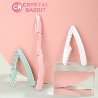 CRYSTAL RABBIT ที่กันคิ้ว มีดโกนแต่งคิ้ว กำจัดขนคิ้ว เครื่องตกแต่งคิ้ว อุปกรณ์เสริมการแต่งหน้า