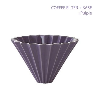 Hillkoff : Dripper coffee filter + base : สีม่วง