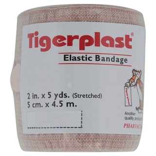 🚚💨พร้อมส่ง!! ไทเกอร์พล๊าส ผ้ายืดพันเคล็ด ขนาด 5ซม. x 4.5ม. 1 ม้วน Tigerplast 5cm x 4.5m Elastic Bandage 1 Roll