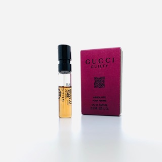 น้ำหอม ผู้ชาย กุชชี่ Gucci Guilty Absolue Pour Homme 1.5 ml EDP no box ของแท้ หัวสเปร์ย สินค้าพร้อมส่งกดเลยคะ