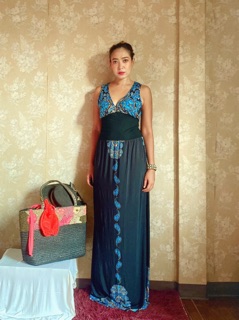 Maxi Dress คอวี เปิดหลัง