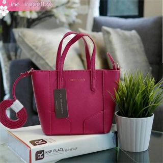 Charles and Keith Saffiano mini Handbag ของแท้ ราคาถูก