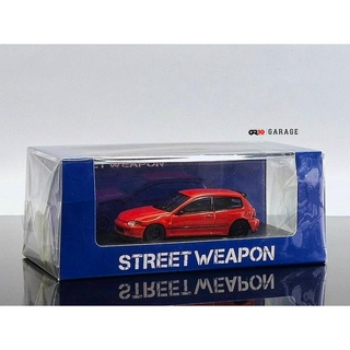 Honda Civic EG6 Spoon – RED with Roof Carrier 1:64 (STREET WEAPON)