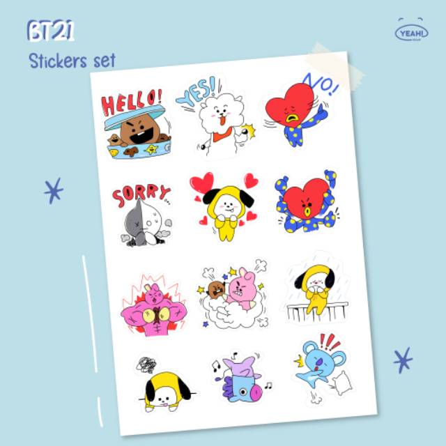 ชุดสติ๊กเกอร์ BT21**
