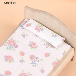 &lt; Cooltoy &gt; เตียงนอน ขนาดเล็ก พร้อมหมอน สําหรับบ้านตุ๊กตา 1:12 1 ชิ้น