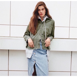 ZR⏸ZARA SHORT CORDUROY OVERSHIRT เสื้อเชิ้ตแท้
