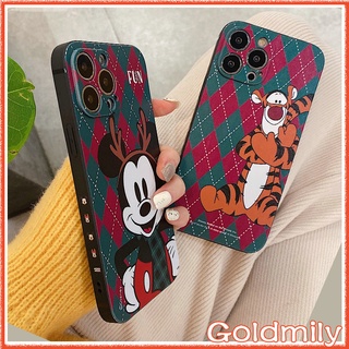 🔥 สำหรับ เคสไอโฟน Apple iPhone 13 มิกกี้เมาส์ เสือ ซิลิโคนลายแถบข้างขอบเหลี่ยม เคส IPhone 12 เคสไอโฟน8พลัส XS 13 11 เคสไอโฟน12 Pro X เคสไอโฟน11 13 Pro Max 6s เคสไอโฟนxr 6 Mini SE เคสi11 plus 13 2020 Xr เคสไอโฟนse2 iPhone6s 11 เคส i8plus mickey Case