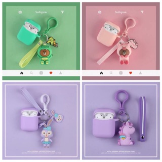 ⭐️พร้อมส่ง⭐️เคสซิลิโคนใส่Airpodsพร้อมพวงกุญแจลายการ์ตูนKitty/My Melody/ชินนาม่อน/ปอมปอมปุรินน่ารักสุดๆi9s i11 i12tws