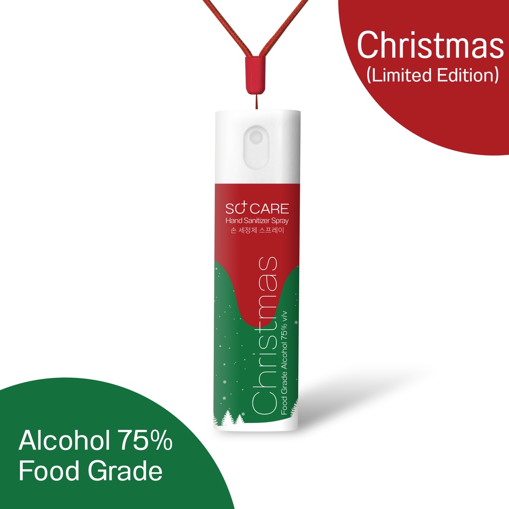 SO CARE สเปรย์แอลกอฮอล์ฟู้ดเกรด10ml ของแจก แอลกอฮอล์น้ำหอม คริสต์มาส Hand Sanitizer Spray alcohol Christmas