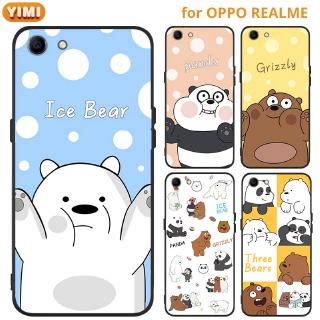 เคส Realme C53 C51 C55 C33 C30 C30s C35 C21Y C25 C25S C25Y C21 C12 C15 C20 C11  มือถือสำหรับโทรศัพท์มือถือลายหมีสําหรับ