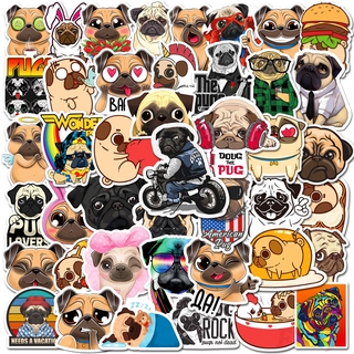 ❉ Pug Dogs Series 04 - Kawaii Pet Dog สติ๊กเกอร์ ❉ 50Pcs/Set DIY Fashion Luggage Laptop Skateboard Decals Doodle สติ๊กเกอร์