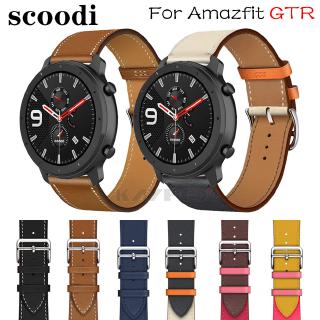 สายนาฬิกาข้อมือหนังแท้สําหรับ for xiaomi huami amazfit Amazfit GTR 4/3/3Pro / GTR 2/2e/2eSIM / gtr 47 มม/42 มม