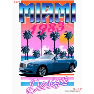 CAR Miami Vice Exclusive Design Essential T-Shirt เสื้อยืดพิมพ์ลาย เสื้อยืดโลโก้รถ