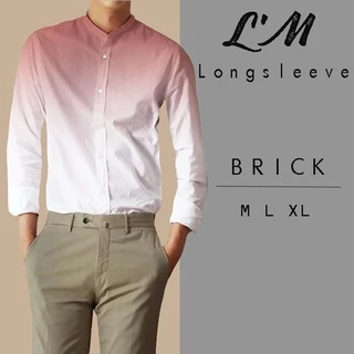 [เหลือ157฿ใส่โค้ดส่วนลด LMOF5PER ] 7สี!!! เกาหลีฝุดๆ เสื้อเชิ้ตผู้ชาย คอจีนแขนยาว ไล่สี L'M men's style