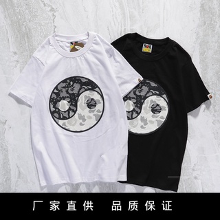 T-shirt  เสื้อยืดคอกลม แขนสั้น พิมพ์ลาย Bape  Chi ทรงหลวม สไตล์ใหม่ สําหรับผู้ชาย และผู้หญิงS-5XL