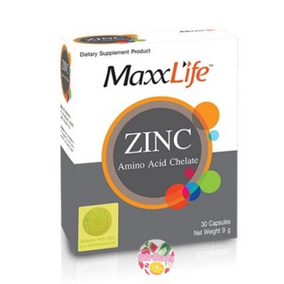 MaxxLife Zinc Amino Acid Chelate  แม็กซ์ไลฟ์ ซิงก์ อะมิโน แอซิด คีแลต 30 แคปซูล