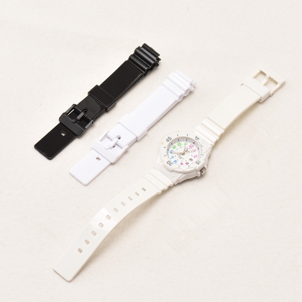 CASIO สายนาฬิกาข้อมือหนัง Pu สีดําสําหรับ Casio Lrw - 200 H