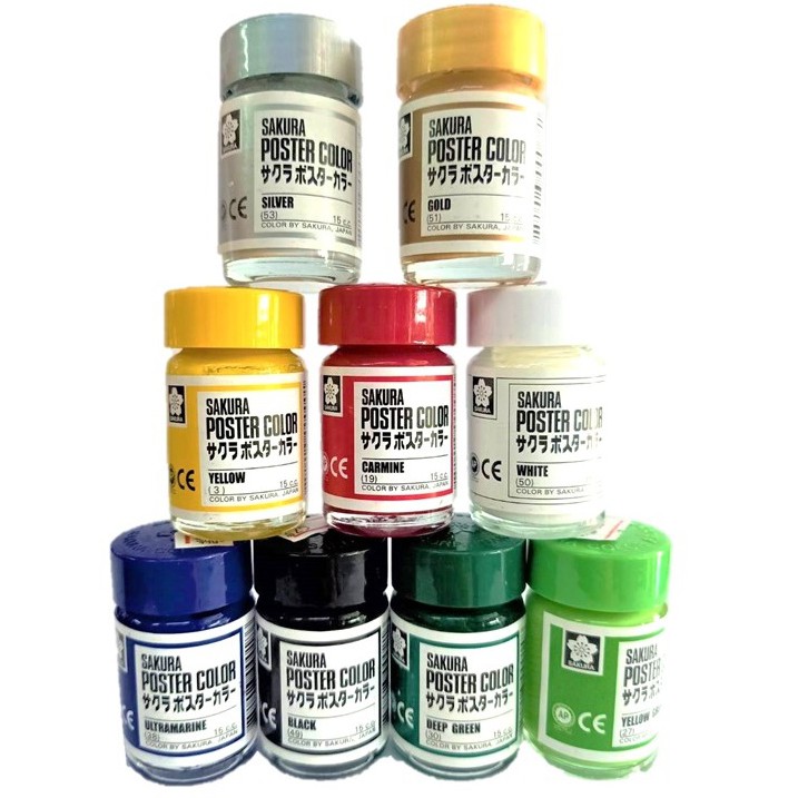 สีโปสเตอร์ Sakura ขนาด 30 cc ซากุระ Poster Color สีธรรมดา
