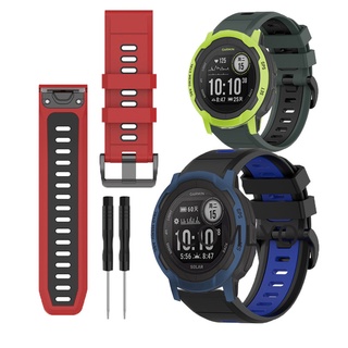 Garmin Instinct 2 Instinct Tide ยุทธวิธี กีฬา สายรัด ซิลิโคน รวดเร็ว พอดี เข็มขัดนุ่ม สมาร์ทวอทช์ สร้อยข้อมือ