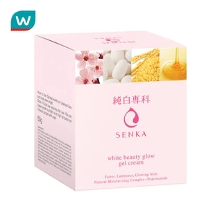 Senka เซนกะ อควา ไบรท์ โกลว์ เจล ครีม 50 กรัม ครีมบำรุงผิวหน้า ชุ่มชื่น ผิวกระจ่างใส