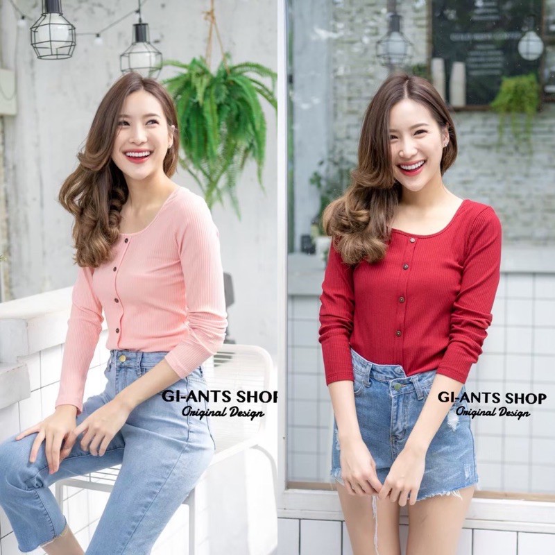 มีรูปครบสี❤️Gi-ants​ คอยูกระดุมหน้าแขนยาว CARDIGAN_NISTA​ (GIA1C)
