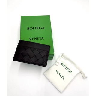 Bottega Veneta Card Case in black Napa leather ซองหนังใส่นามบัตรของแท้