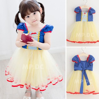 (ส่งฟรี/พร้อมส่ง) เดรสแฟชั่น Princess Dress ชุดเด็ก รุ่น สโนไวท์ Snow white