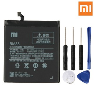 แบตเตอรี่ BM38 แบตเตอรี่สำหรับ Xiao Mi 4S M4s BM38 ของแท้เปลี่ยนแบตเตอรี่ 3260mAh ฟรีเครื่องมือ