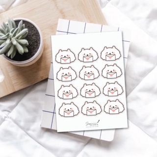 ✳︎กดขั้นต่ำ 5 ใบ✳︎ Sticker : Dog letter ♡ 🐶