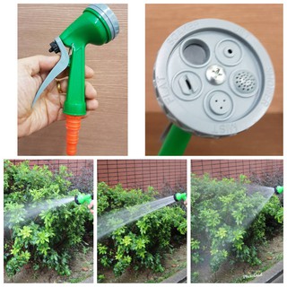 ปืนหัวต่อสายยางรดน้ำต้นไม้ Garden Spray GUN ปรับเปลี่ยนรูปแบบน้ำได้  5 แบบ  พร้อมวาลว์ปิดเปิดสำหรับฉีด