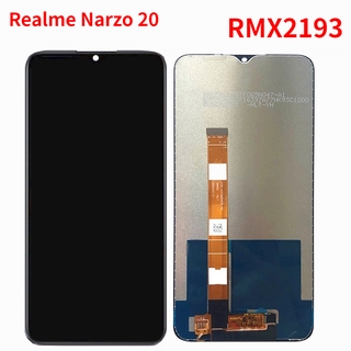 แผงเซนเซอร์หน้าจอสัมผัส LCD RMX2193 6.5 นิ้ว แบบเปลี่ยน สําหรับ Realme Narzo 20